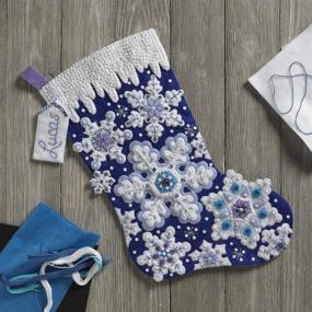 img 3 attached to ❄️ Embrace Winter Magic with Bucilla Sparkle Snowflake Stocking Kit