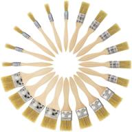 🖌️ 20 pack of assorted size paint brushes for various art applications: paints, stains, varnishes, glues, and gesso - us art supply logo