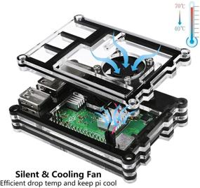 img 3 attached to 🎛️ Smraza Raspberry Pi 3 B+ Case with Cooling Fan, 5V 2.5A Power Supply, and 3 Heat Sinks - Enhances Performance for Raspberry Pi 3 Model B+ (B Plus), 3B, 2B
