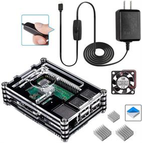 img 4 attached to 🎛️ Smraza Raspberry Pi 3 B+ Case with Cooling Fan, 5V 2.5A Power Supply, and 3 Heat Sinks - Enhances Performance for Raspberry Pi 3 Model B+ (B Plus), 3B, 2B
