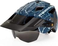 zvru mountain bicycle helmet: enhanced safety with magnetic goggles and detachable visor logo