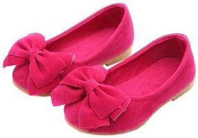img 4 attached to Vokamara Suede Round Ballet X Yellow 👧 Girls' Shoes: Stylish and Comfortable Flats for Trendy Kids
