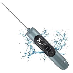 img 4 attached to 🔵 Ultimate Digital Meat Food Thermometer: SURPEER Instant Read Kitchen Thermometer, Chargable & Waterproof for Oven, BBQ, Grilling - Blue