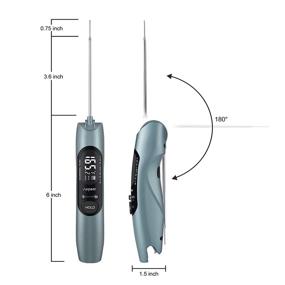 img 3 attached to 🔵 Ultimate Digital Meat Food Thermometer: SURPEER Instant Read Kitchen Thermometer, Chargable & Waterproof for Oven, BBQ, Grilling - Blue