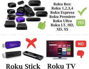 img 3 attached to 📺 Amaz247 Standard IR Remote for Roku 1,2,3,4 (HD, LT, XS, XD) - Roku Express, Premiere, Ultra. No TV Power Button and Volume Button. NOT for Roku Stick or Roku TV.