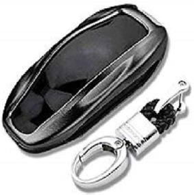 img 4 attached to 🔑 Enhanced Premium Metal Alloy Shell Holder Case for Tesla Model S Car Key Fob - 1 Piece, Metallic Gray