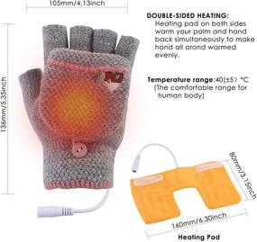 img 2 attached to 🧤 Mittens 2.0: USB-Powered Removable Double Sided Heating Mittens – Enhanced Computer Accessories & Peripherals