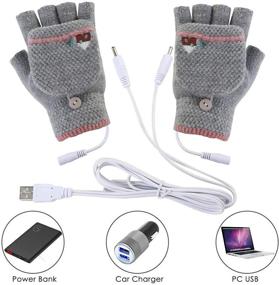 img 1 attached to 🧤 Mittens 2.0: USB-Powered Removable Double Sided Heating Mittens – Enhanced Computer Accessories & Peripherals
