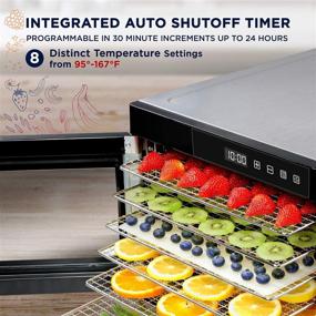 img 3 attached to Ivation 6-Tray Commercial Food Dehydrator Machine - 600W, Easy Setup, Digital Timer & Temperature Control, Drying Jerky, Herbs, Meat, Beef, Fruits, Vegetables - Stainless Steel