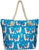 👜 llama beach shoulder tote: stylish handbags & wallets for women in totes logo