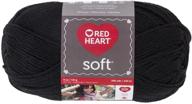 red heart soft yarn, black - versatile and durable crafting thread (e728.4614) logo