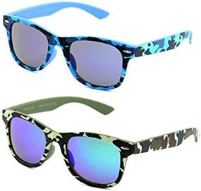 img 4 attached to Newbee Fashion Mirrored Sunglasses Camouflage