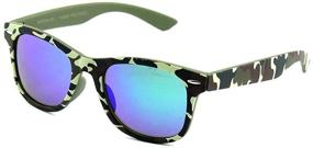 img 1 attached to Newbee Fashion Mirrored Sunglasses Camouflage