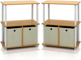 img 4 attached to Furinno 2 99152BE 3 Tier Multi Purpose Storage