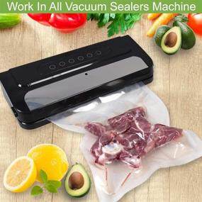 img 3 attached to 🔒 Commercial Grade Food Saver Vacuum Sealer Bags - KitVacPak 100 Quart 8X12, BPA Free, Heavy Duty. Compatible with FoodSaver, Weston, Seal a Meal, and Other Machines. Ideal for Freezer Storage.