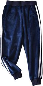 img 4 attached to MODNTOGA Toddler Leisure Comfort Velvet Girls' Clothing for Pants & Capris