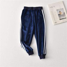img 3 attached to MODNTOGA Toddler Leisure Comfort Velvet Girls' Clothing for Pants & Capris