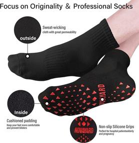 img 3 attached to NOVAYARD 4 Pairs Non Slip Socks: Hospital, Yoga, Pilates, Men, Women - Sticky Grip, Non Skid