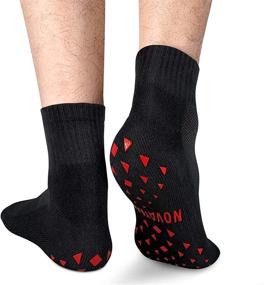 img 2 attached to NOVAYARD 4 Pairs Non Slip Socks: Hospital, Yoga, Pilates, Men, Women - Sticky Grip, Non Skid