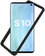 📱 samsung galaxy s10 rhinoshield crashguard bumper case - ultra protective, slim design, military grade drop protection, scratch resistant - black logo