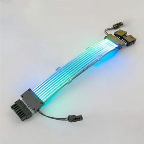 img 3 attached to Улучшите свою игровую установку с RGB комплектом удлинительных кабелей - Подключите 2 х 8-контактных адресных ГПУ для игрового компьютерного корпуса (2 х 6+2-контактных ГПУ)