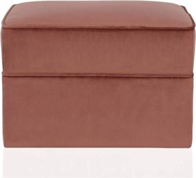 img 2 attached to ✨ Stylish Blush Velvet Ottomans with Hidden Casters: CosmoLiving by Cosmopolitan CosmoLiving Juliette Square Upholstered Ottomans