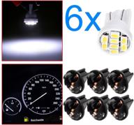 🚘 enhance your vehicle's instrument panel with cciyu 6 pack pc161 twist lock gauge t10 led bulbs logo