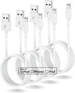 🔌 apple iphone charger cable - 4-pack, 6 feet логотип