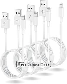 img 4 attached to 🔌 Apple iPhone Charger Cable - 4-Pack, 6 Feet