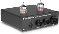 fosi audio box x4: high-fidelity phono preamp & headphone amplifier with jan 5654w vacuum tubes for mm turntables & record players – volume, bass, and treble control included logo
