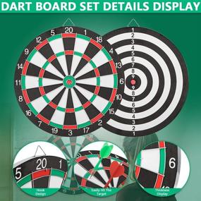 img 1 attached to Peinat Double Sided Available Dartboard Professional