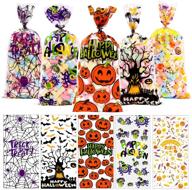 🎃 120pcs halloween cellophane bags | clear candy treats sweet cellophane bags with 150pcs twist ties for halloween party favors | ximishop logo