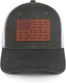 img 3 attached to 🐟 American Fish Flag Denim Dad Hats: Stylish and Adjustable Trucker Baseball Caps for Men + Perfect Outdoor Fishing Gifts