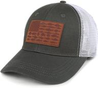 🐟 american fish flag denim dad hats: stylish and adjustable trucker baseball caps for men + perfect outdoor fishing gifts логотип