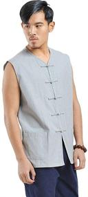 img 1 attached to ZooBoo Kung Uniform Vest Traditional Men's Clothing for Active