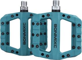 img 1 attached to 🚲 BONMIXC Mountain Bike Pedals: Lightweight Nylon, Non-Slip, Large Platform with Sealed Bearings - 9/16” Thread