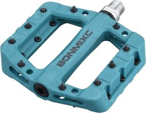 img 4 attached to 🚲 BONMIXC Mountain Bike Pedals: Lightweight Nylon, Non-Slip, Large Platform with Sealed Bearings - 9/16” Thread