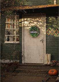 img 1 attached to 🌿 Elevate Your Front Door Décor with Green and White Style1 Farmhouse Spring Wreaths – Perfect for Outdoor Eucalyptus Boxwood Wall Decorations and a Warm Welcome!