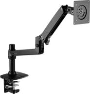 💻 amazon basics single monitor stand - lift engine arm mount, aluminum - black: streamline your workspace with effortless ergonomics logo