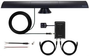 img 4 attached to 📺 ANTOP AT-500SBS Smart BAR Amplified Indoor HDTV＆FM Antenna - Black, HD, 80-Mile Range