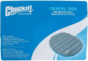 img 3 attached to Chuckit! Travel Pillow Bed: Compact, Versatile, 🛏️ and Comfortable - One Size, Blue and Grey