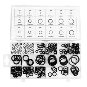 img 2 attached to Набор уплотнительных колец BOLET O-Ring Assortment Kit Set 225 шт. – высококачественные кольца из нитрилового каучука для сантехнических, автомобильных и ремонтных работ – профессионального уровня для кранов, механиков и соединений воздуха/газа (черные)