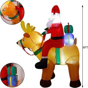 img 2 attached to Cllayees Christmas Inflatable Reindeer Decorations