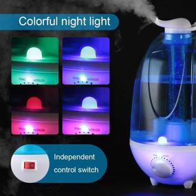 img 2 attached to Humidifier Ultrasonic Humidifiers Aromatherapy Adjustable Heating, Cooling & Air Quality