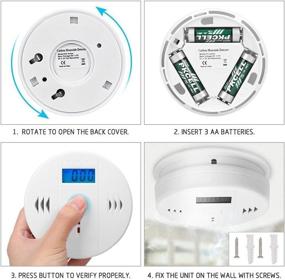 img 3 attached to 🚨 HECOPRO Digital Display Carbon Monoxide Detector: UL2034 Compliant, Alarm Clock Warning
