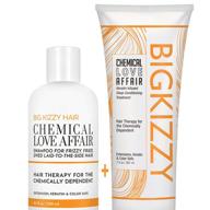 big kizzy damage repair shampoo and conditioner set: complete hair care for bleached, highlighted & colored hair. enriched with keratin & rice protein for nourishment & repair. gentle treatment for dry, fragile hair. for use with extensions, safe for color & keratin. logo