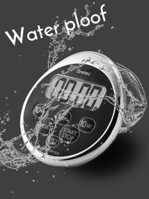 img 1 attached to dretec Waterproof Shower Timer - Officially Tested in Japan, Magnetic Backing, Silver Black Design, Includes Starter Lithium Battery