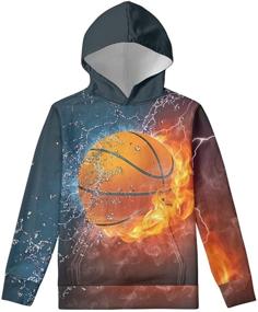 img 4 attached to DESIGNS Pullover Burning Graphic Sweatshirt Boys' Clothing for Fashion Hoodies & Sweatshirts