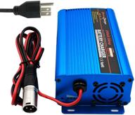 high-performance 24v battery charger: ideal for scooters, wheelchairs, cars, motorcycles, ebikes, lawn mowers, marine boats - 5a trickle charger with 3 pin xlr connector logo