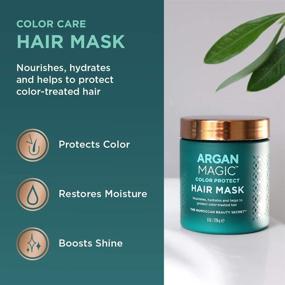img 2 attached to Argan Magic Color Protection Hair Mask – Nourishes, Hydrates & Safeguards Color Treated Hair, Enhanced with Moringa Oil & Plant Extracts, Made in USA, Paraben-Free, Cruelty-Free (8 oz)